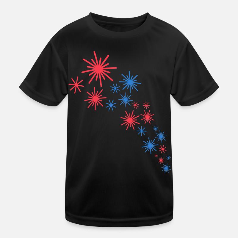 Sternenhimmel In Blau Und Rot Kinder Funktions-T-Shirt
