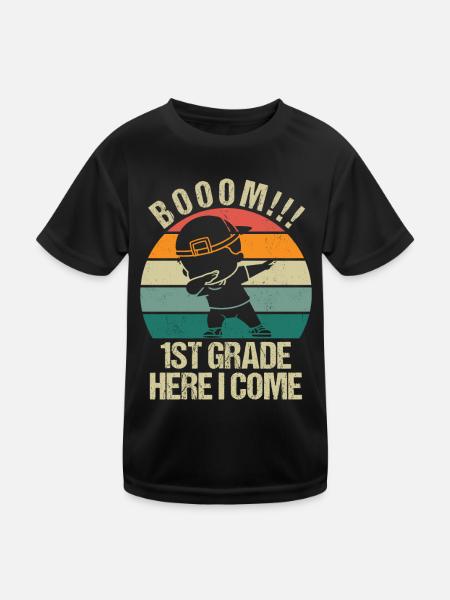 First grade teachers back to school - Kids Functional T-Shirt - black - Front