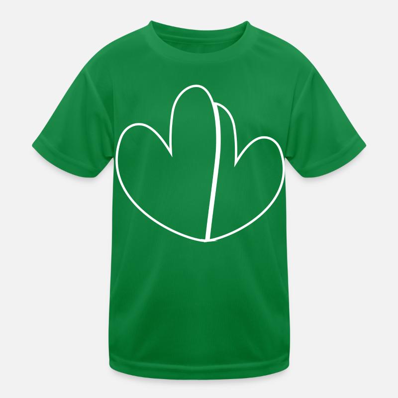 Doppeltes Simples Herz Weiss Kinder Funktions-T-Shirt