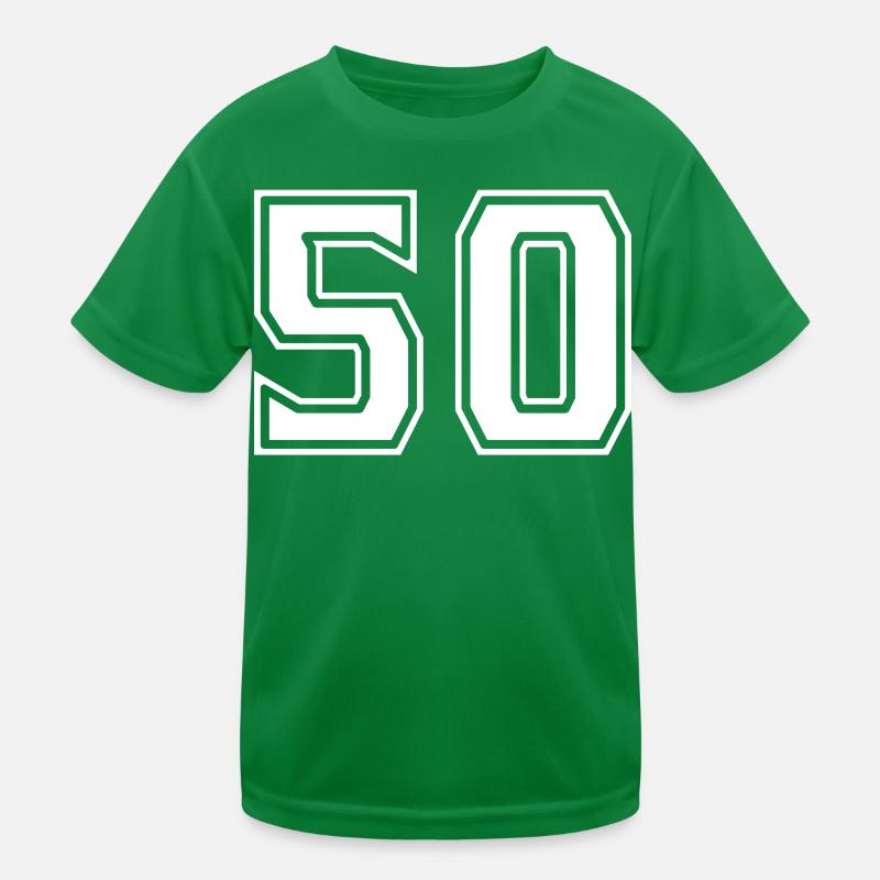 50 Weiss Simpel Design Kinder Funktions-T-Shirt