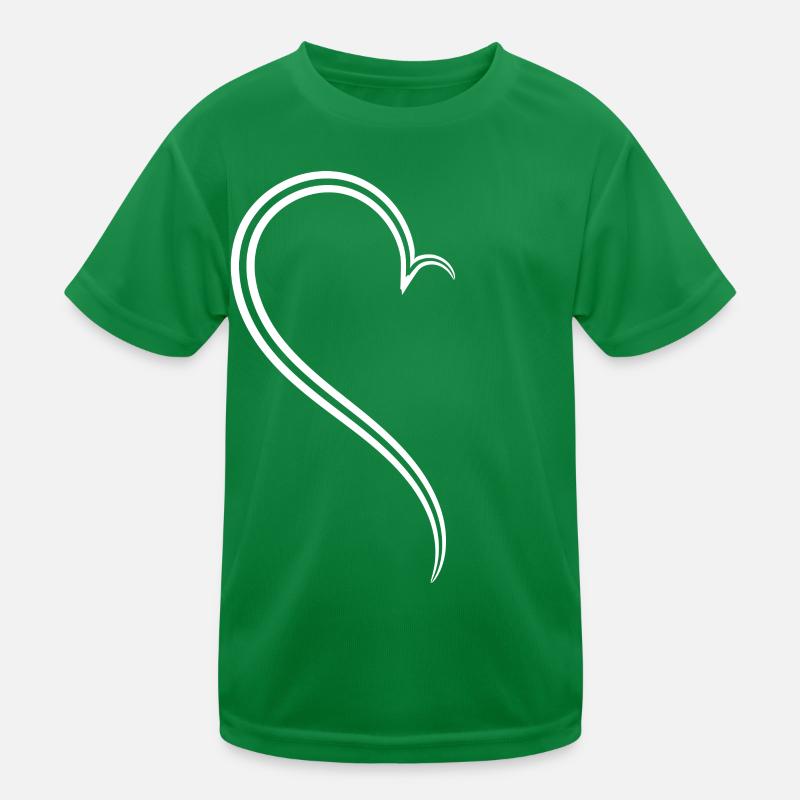 Simples Halbes Herz Weise Kinder Funktions-T-Shirt