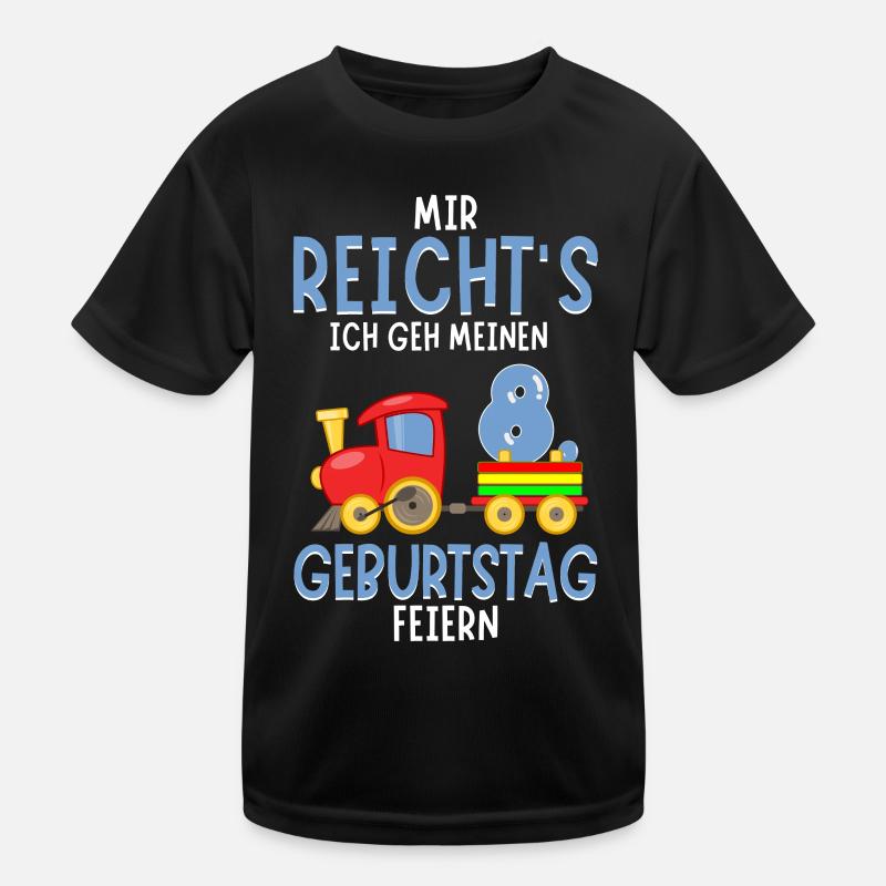 8. Geburtstag Geburtstagsgeschenk mit Eisenbahn Kinder Funktions-T-Shirt