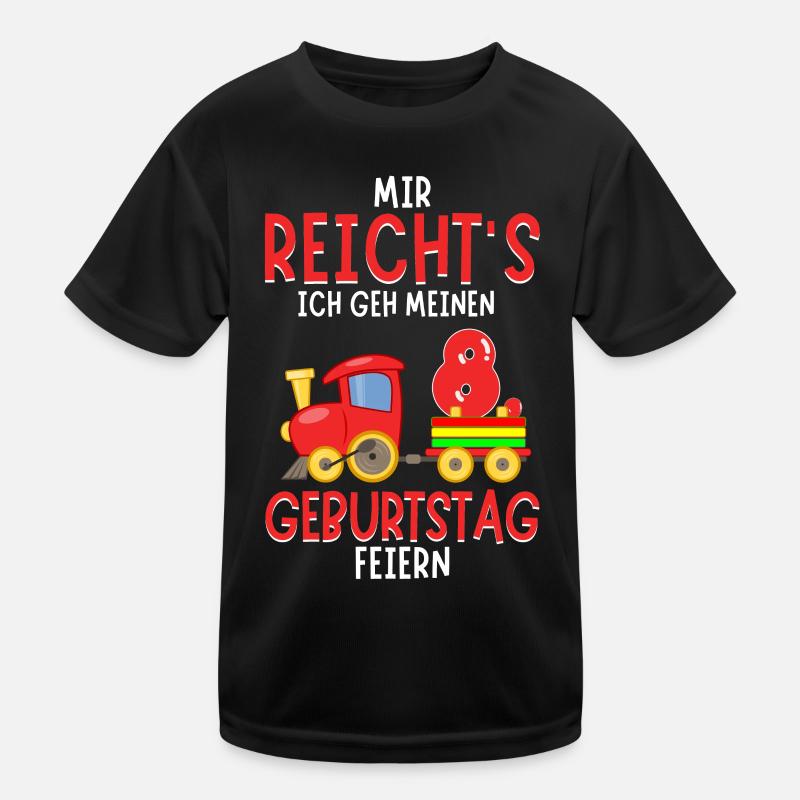 8. Geburtstag Geburtstagsgeschenk mit Eisenbahn Kinder Funktions-T-Shirt