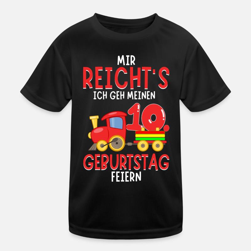10. Geburtstag Geburtstagsgeschenk mit Eisenbahn Kinder Funktions-T-Shirt