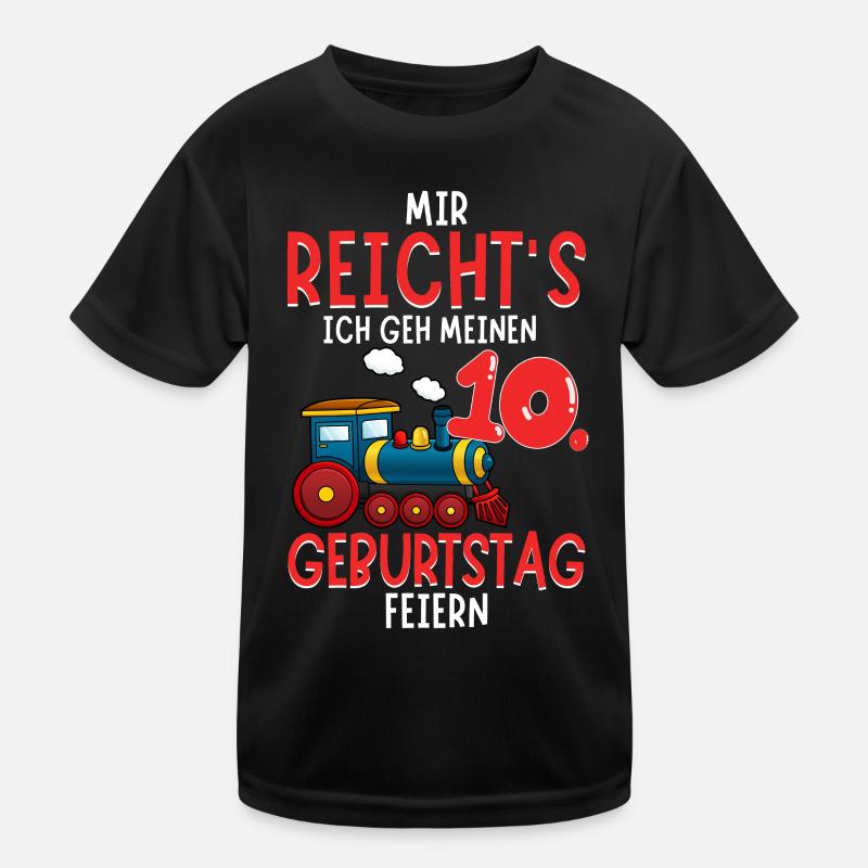 10. Geburtstag Geburtstagsgeschenk mit Eisenbahn Kinder Funktions-T-Shirt