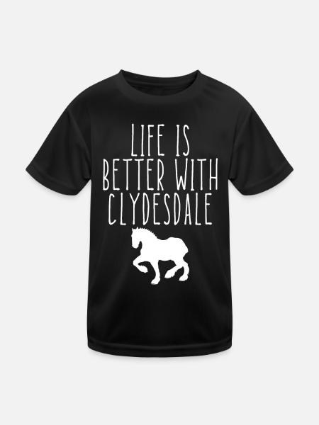 Chemise Clydesdale Clydesdale Rider - T-shirt sport Enfant - noir - Devant