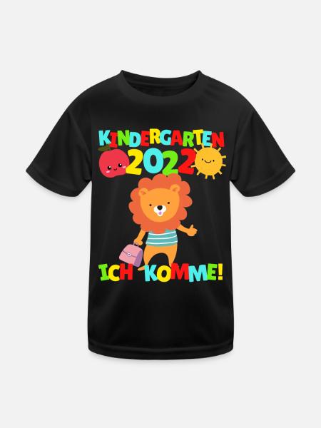 Kindergarten I'm coming Leo Kindergarten child 2022 - Kids Functional T-Shirt - black - Front