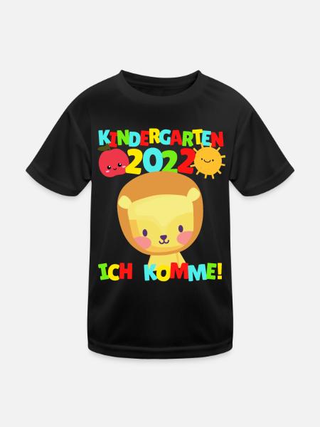 Kindergarten I'm coming Leo Kindergarten child 2022 - Kids Functional T-Shirt - black - Front