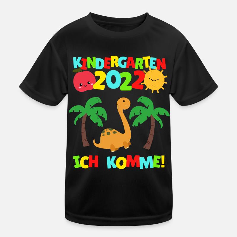Kindergarten ich komme Dino Kindergartenkind 2022 Kinder Funktions-T-Shirt