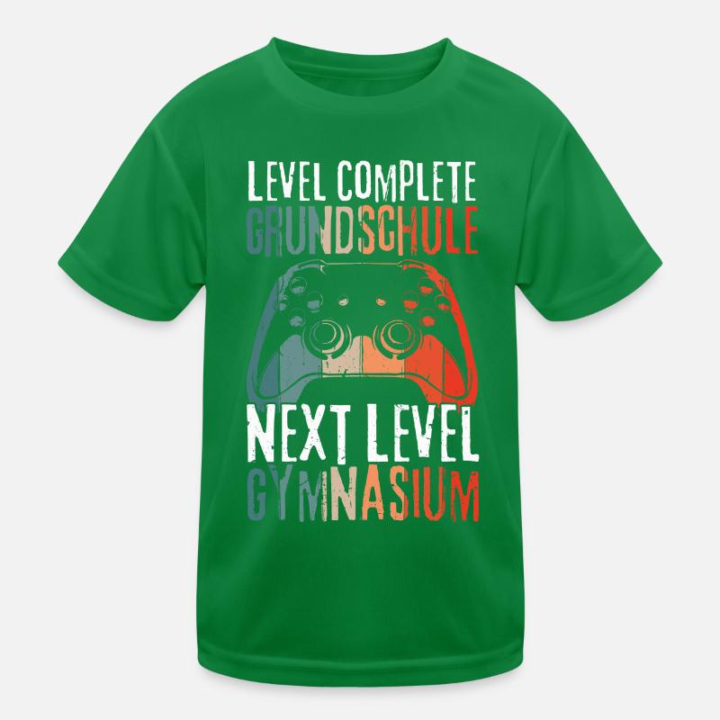 Level Complete Grundschule Einschulung Gymnasium Kinder Funktions-T-Shirt