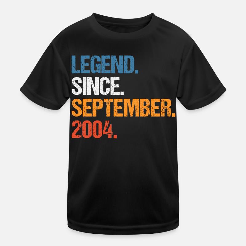 Légende depuis septembre 2004 Anniversaire T-shirt sport Enfant