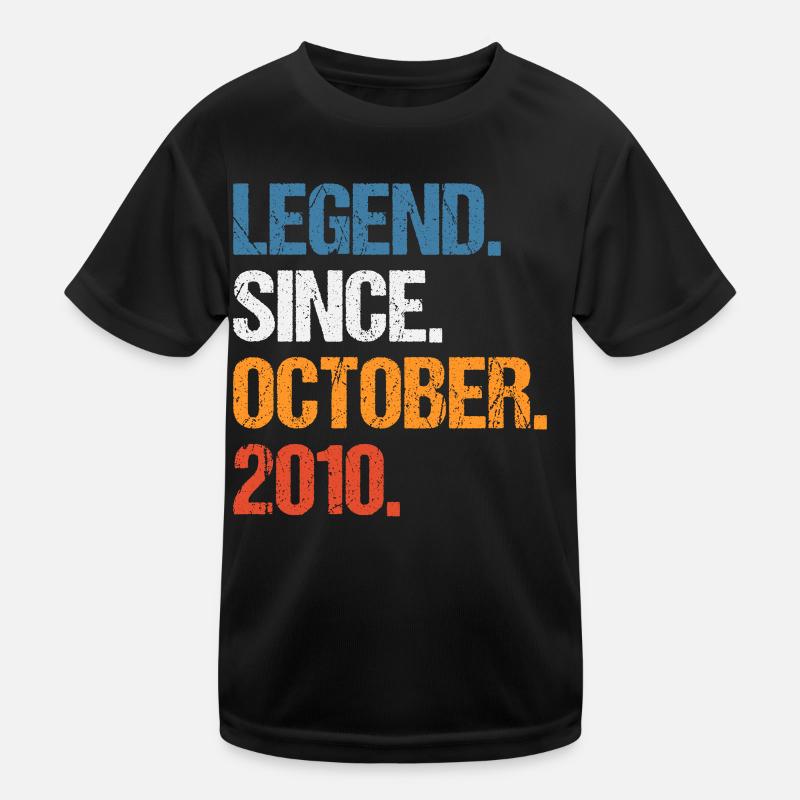 Legend Since Oktober 2010 Geburtstag Kinder Funktions-T-Shirt