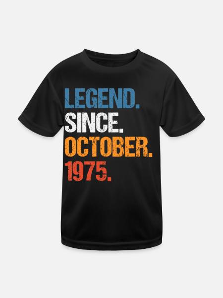 Légende depuis octobre 1975 Anniversaire - T-shirt sport Enfant - noir - Devant