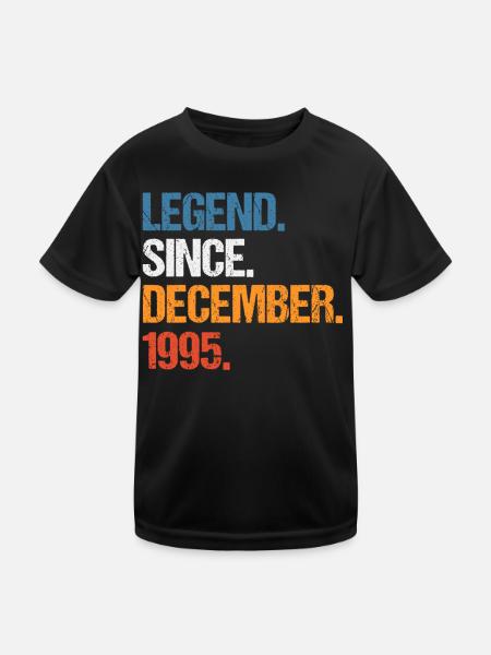 Légende depuis décembre 1995 Anniversaire - T-shirt sport Enfant - noir - Devant