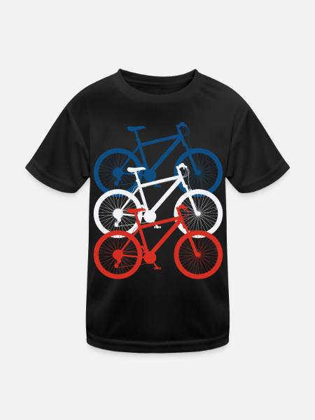 Radfahrer Lustiges Vintage Fahrrad Radfahrer - Kinder Funktions-T-Shirt - Schwarz - Vorne