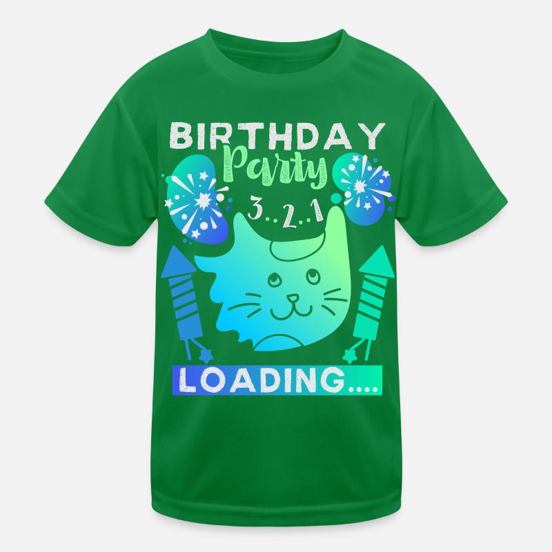 Katze, Geburtstagsparty, birthday-party loading Kinder Funktions-T-Shirt