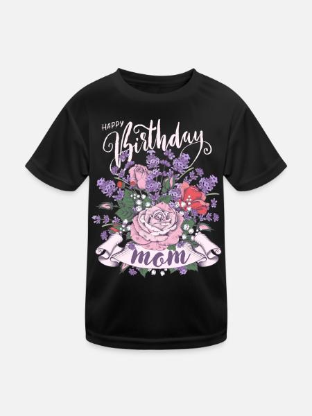 Birthday Happy-Birthday-Mom Mommy-Mommy-Mom - Kids Functional T-Shirt - black - Front