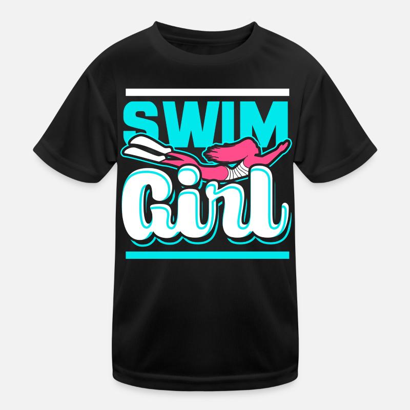 Schwimmen Mädchen Kinder Funktions-T-Shirt