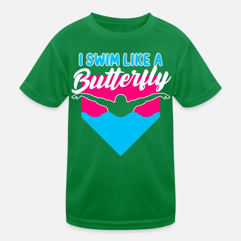 Lustiges Schwimmen Kinder Funktions-T-Shirt