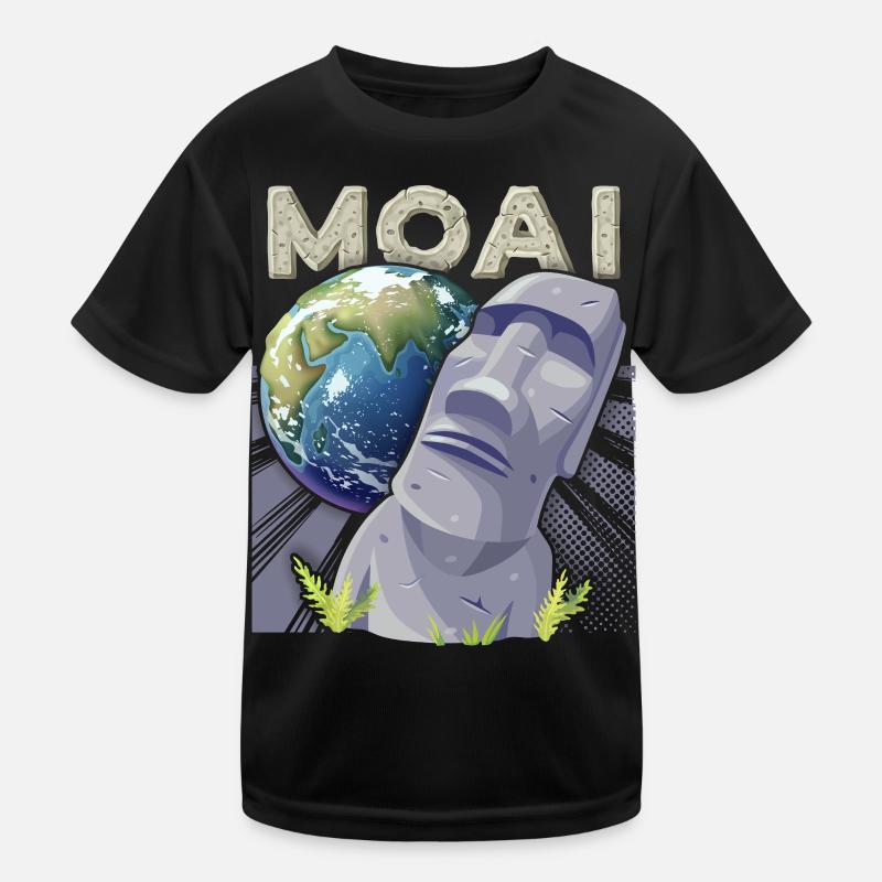 Île de Pâques, Moai, Stone Heads, Rapa-Nui T-shirt sport Enfant