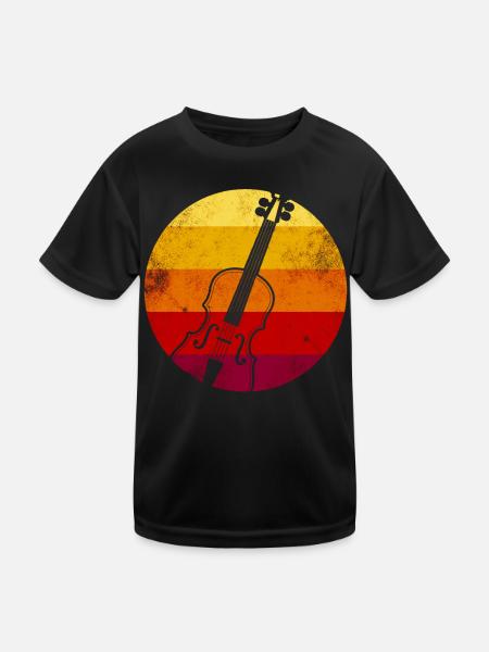 Instrument de violon Violon - T-shirt sport Enfant - noir - Devant