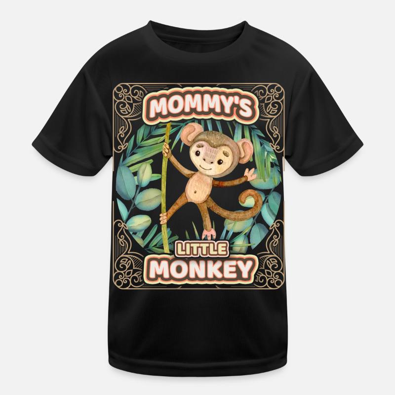 Singe mignon drôle disant, enfants, maman singe T-shirt sport Enfant
