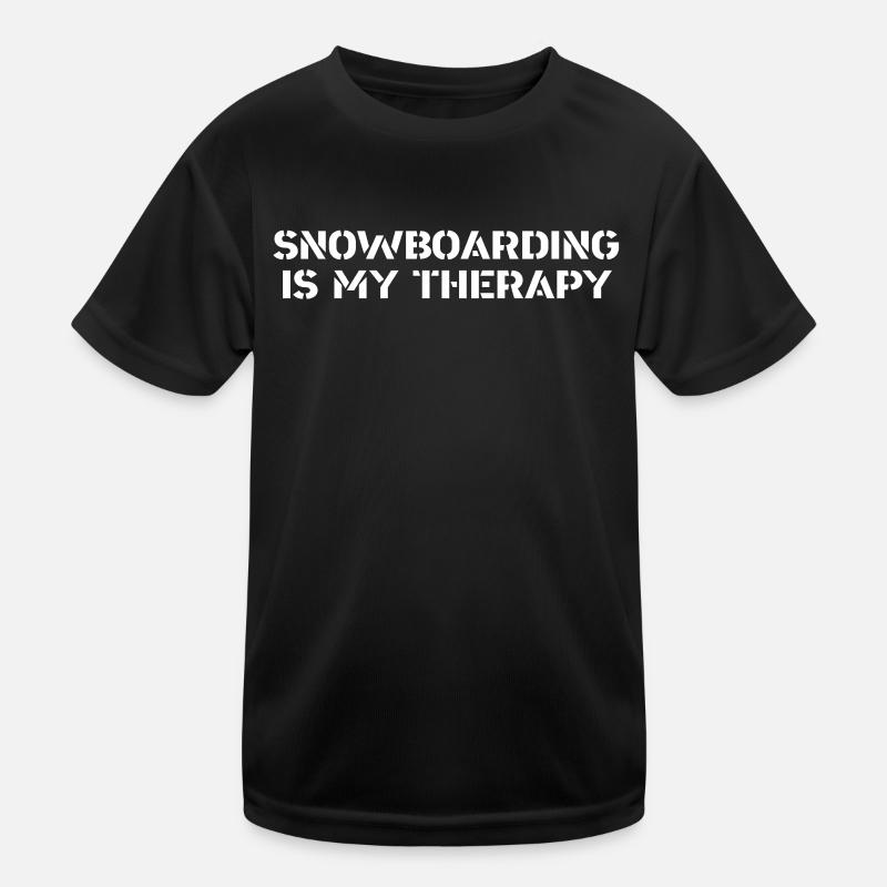 Snowboard - snowboarding is my therapy Kids Functional T-Shirt