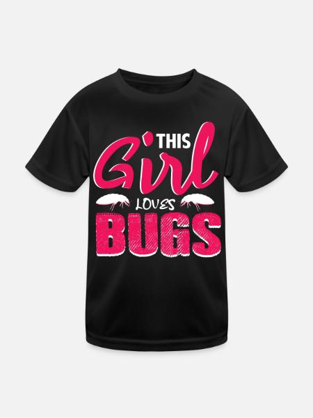 Insectes Fille - T-shirt sport Enfant - noir - Devant
