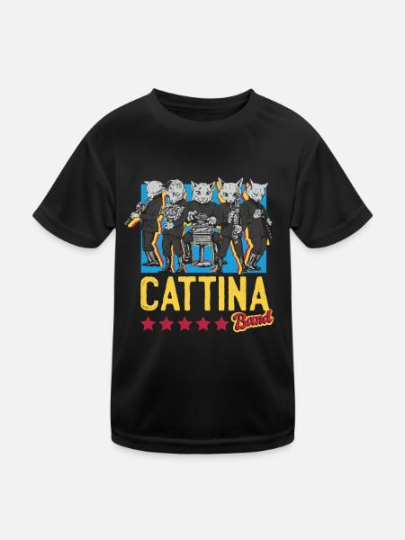Chat - Cattina Band - T-shirt sport Enfant - noir - Devant