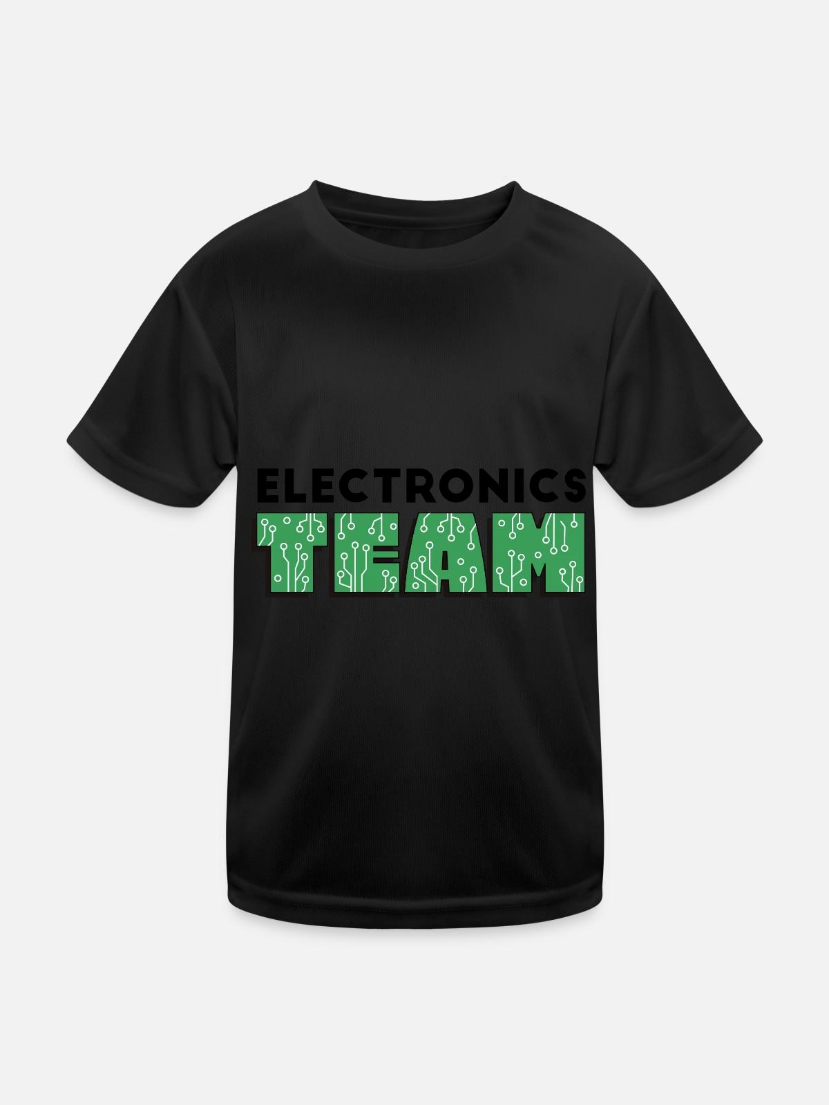 Programmer - electronics TEAM - Kids Functional T-Shirt - black - Front