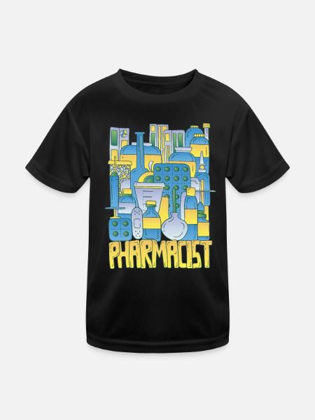 Science - Pharmacist - Kids Functional T-Shirt - black - Front