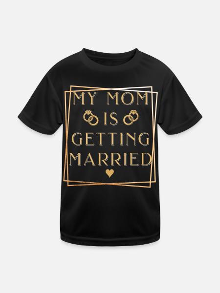 Hochzeit Mutter - Kinder Funktions-T-Shirt - Schwarz - Vorne