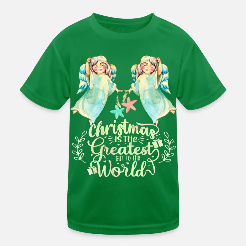 Ange, Aquarelle d’ange, Dicton de Noël T-shirt sport Enfant