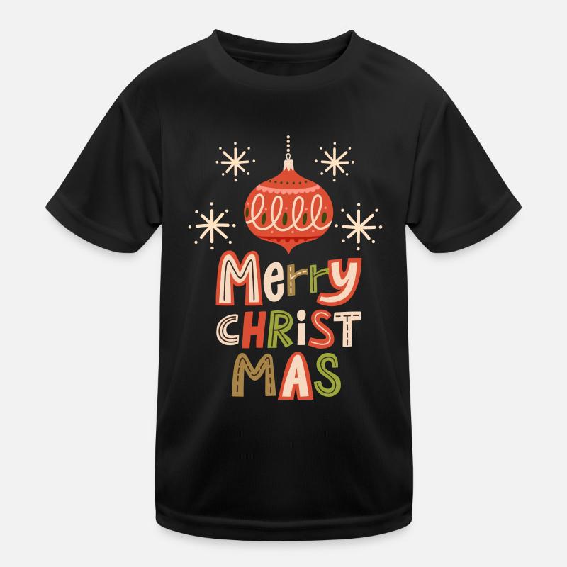 Noël Joyeux Noël boule de Noël Dicton T-shirt sport Enfant
