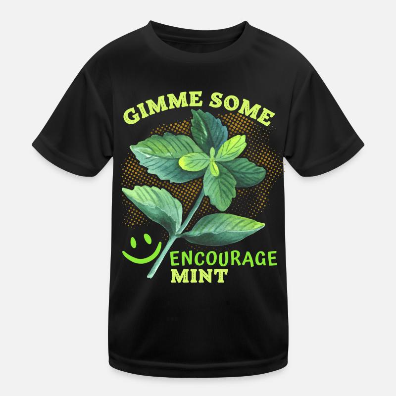 Pfefferminz, Minze lustiger Peppermint-Spruch, Pun Kinder Funktions-T-Shirt