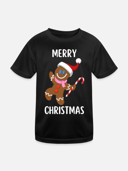 Joyeux Noël Drôle de Chemise de Noël - T-shirt sport Enfant - noir - Devant