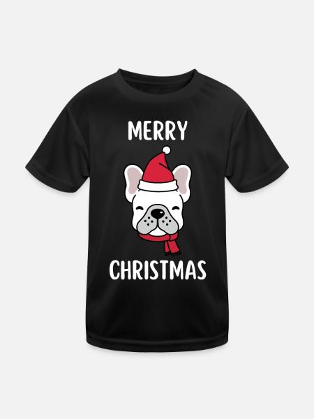 Joyeux Noël Drôle de Chemise de Noël - T-shirt sport Enfant - noir - Devant