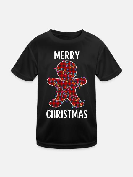 Joyeux Noël Drôle de Chemise de Noël - T-shirt sport Enfant - noir - Devant