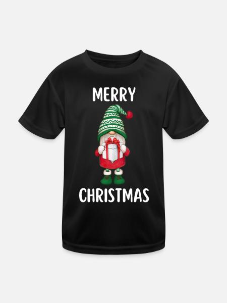 Joyeux Noël Drôle de Chemise de Noël - T-shirt sport Enfant - noir - Devant
