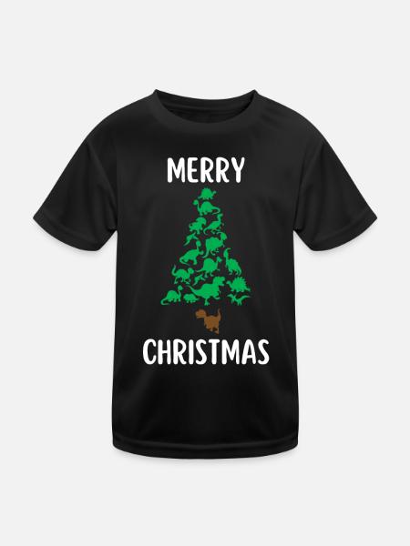 Joyeux Noël Drôle de Chemise de Noël - T-shirt sport Enfant - noir - Devant