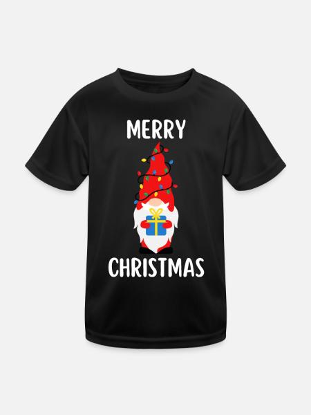 Joyeux Noël Drôle de Chemise de Noël - T-shirt sport Enfant - noir - Devant