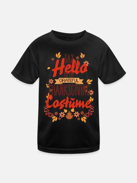 This is my grateful Thanksgiving Costume Pilger - Kinder Funktions-T-Shirt - Schwarz - Vorne