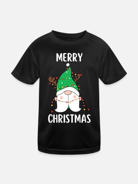 Joyeux Noël Drôle de Chemise de Noël - T-shirt sport Enfant - noir - Devant