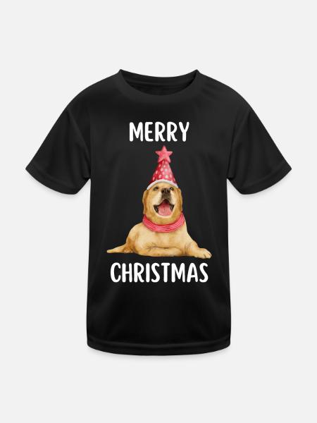 Joyeux Noël Drôle de Chemise de Noël - T-shirt sport Enfant - noir - Devant