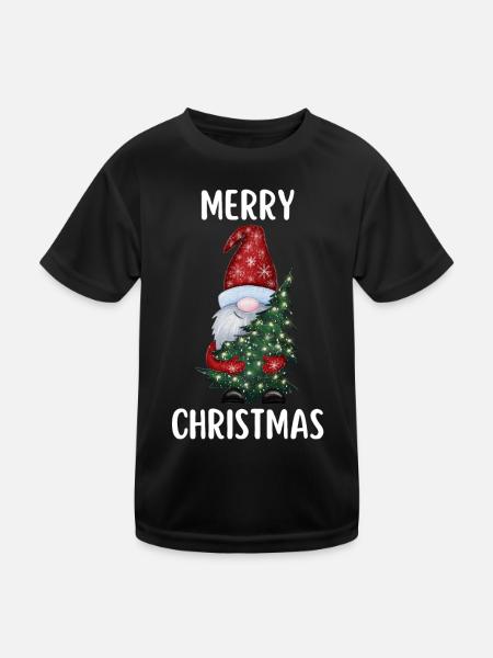 Joyeux Noël Drôle de Chemise de Noël - T-shirt sport Enfant - noir - Devant