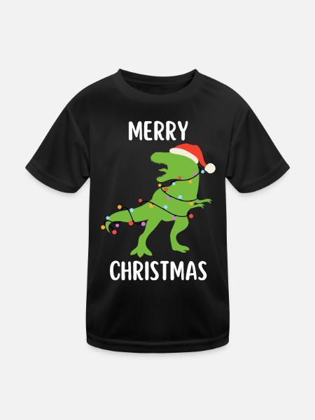 Joyeux Noël Drôle de Chemise de Noël - T-shirt sport Enfant - noir - Devant