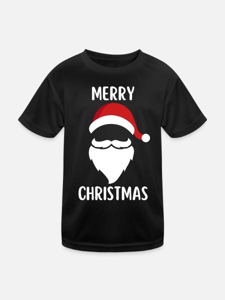 Joyeux Noël Drôle de Chemise de Noël - T-shirt sport Enfant - noir - Devant