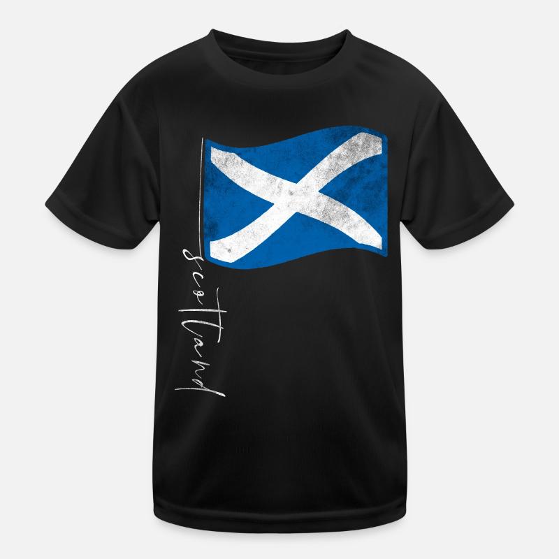 Schottland Flagge Schottisch Kinder Funktions-T-Shirt