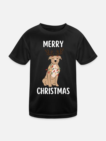 Joyeux Noël Drôle de Chemise de Noël - T-shirt sport Enfant - noir - Devant