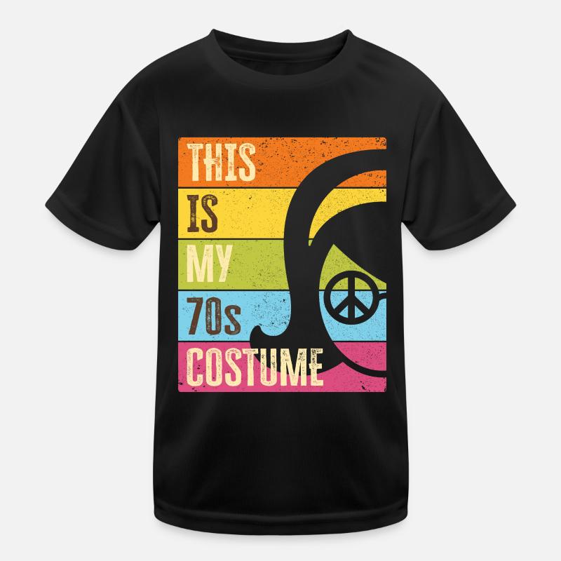 70s Seventies 1970s Party Outfit Costume Kids Functional T-Shirt